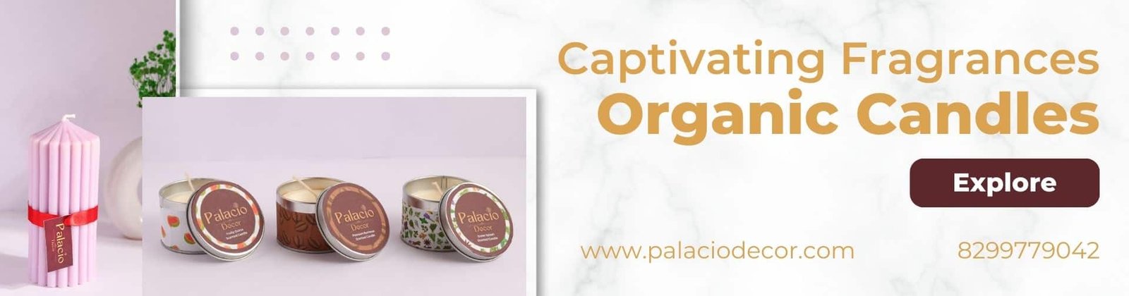 Elevate with Palacio Decor's Exclusive scented candles Collection