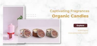 palacio decor scented organic candles collection